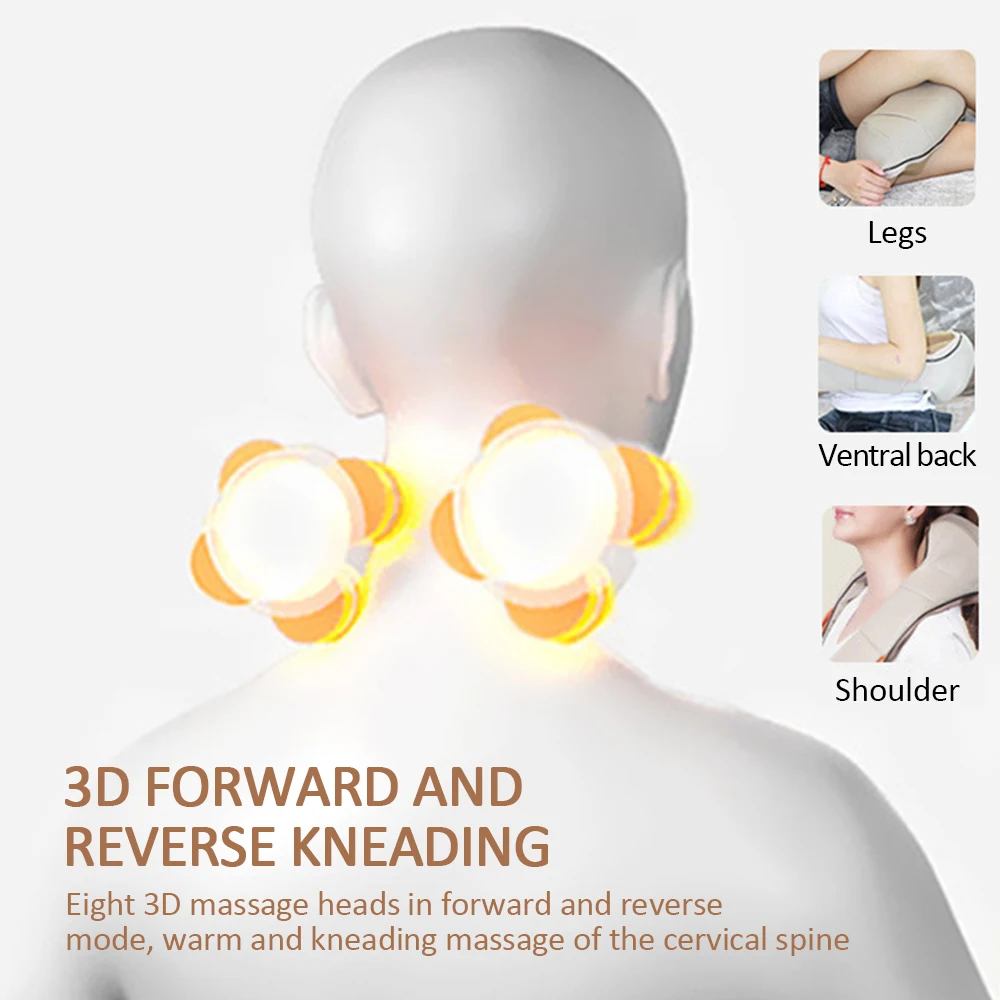 

Neck Massager Shawl Shiatsu Cervical Device Home Car Shoulder Massage Machine Relaxation Human Simulation Shawls