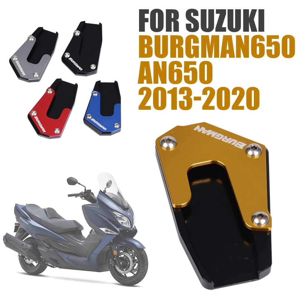 Soporte lateral para motocicleta SUZUKI BURGMAN 650 AN650 2013-2020, accesorios para motocicleta, soporte de extensión, placa de estante de pie