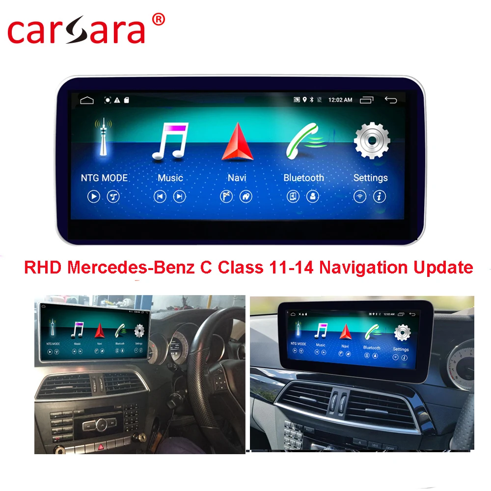RHD Mercedes навигационное обновление W204 11-14 Android Carplay Aftermarket мультимедийный dvd-плеер для C класса видео консоль Facelife