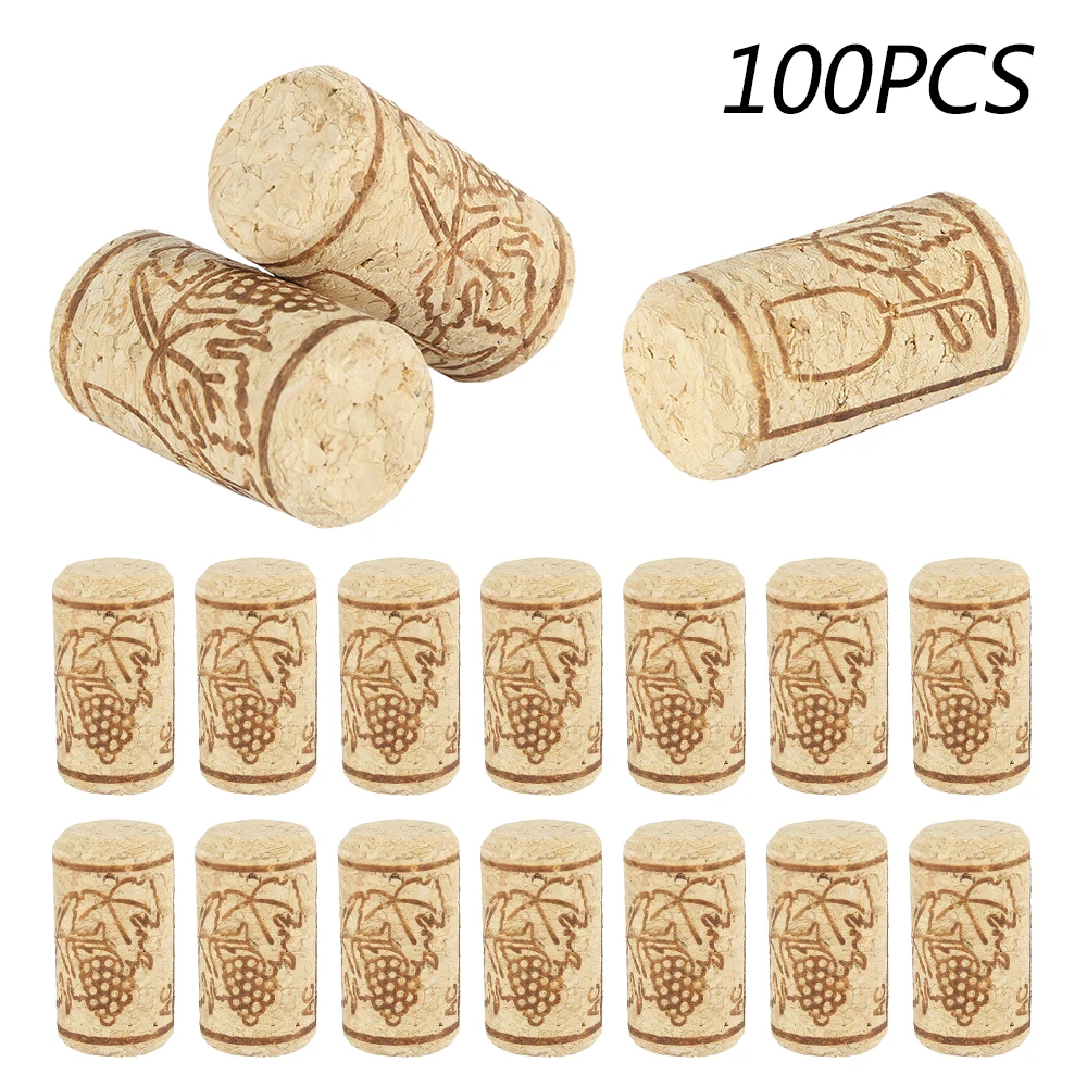 100pcs Wood Bottle Cork Wine Reusable Creative Functional Portable Sealing Stopper Tool Bar Tools | Дом и сад