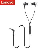 lenovo qf310 3 5mm wired headphones heavy bass stereo in ear headset earbuds volume control compatible for mobile phones laptops