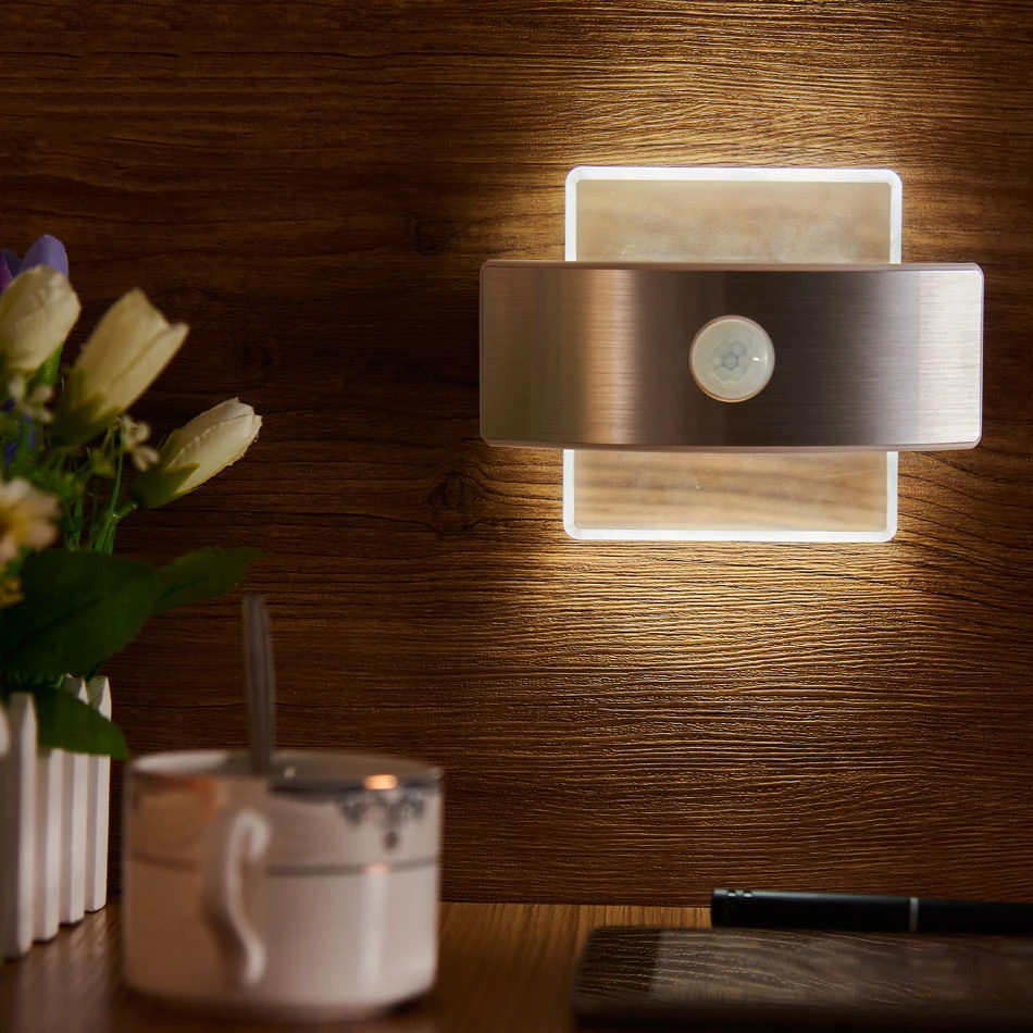 Motion Sensor Night Light sensor Closet Cabinet corridor Wall Lamp Battery Powered Wireless IR Infrared Detector | Лампы и освещение