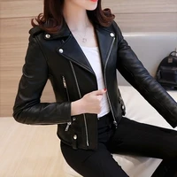 2021 spring and autumn new all match faux leather women brand designer jackets for ladies fashionable chic slim womens coats