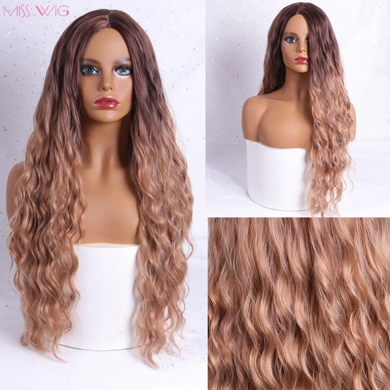 Женские длинные кудрявые парики MISS WIG из синтетических волос