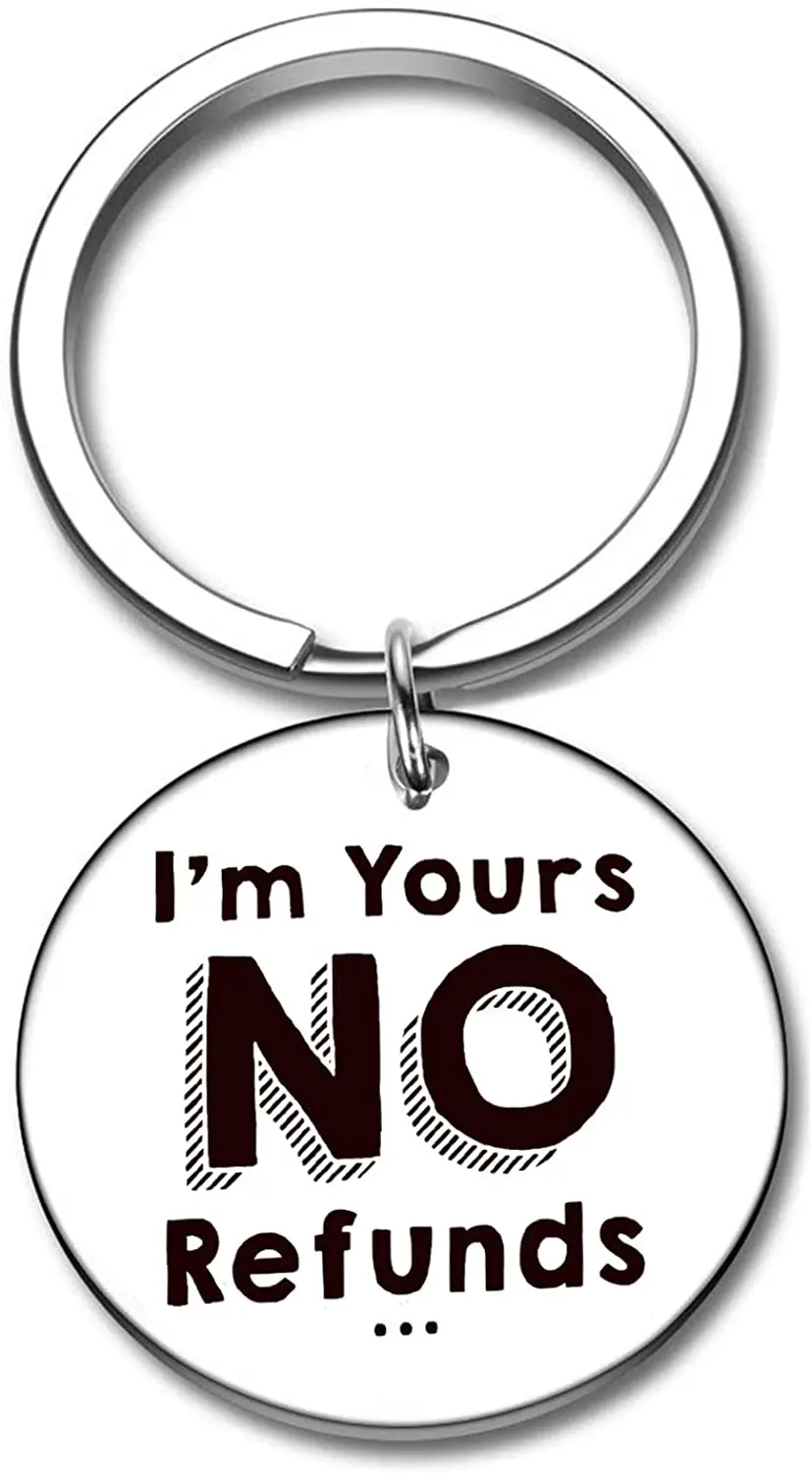 

Funny Anniversary Keychain For Him Her Husband Wife Boyfriend Girlfriend, Metal Gifts Love Note, Valentine's Day Gifts