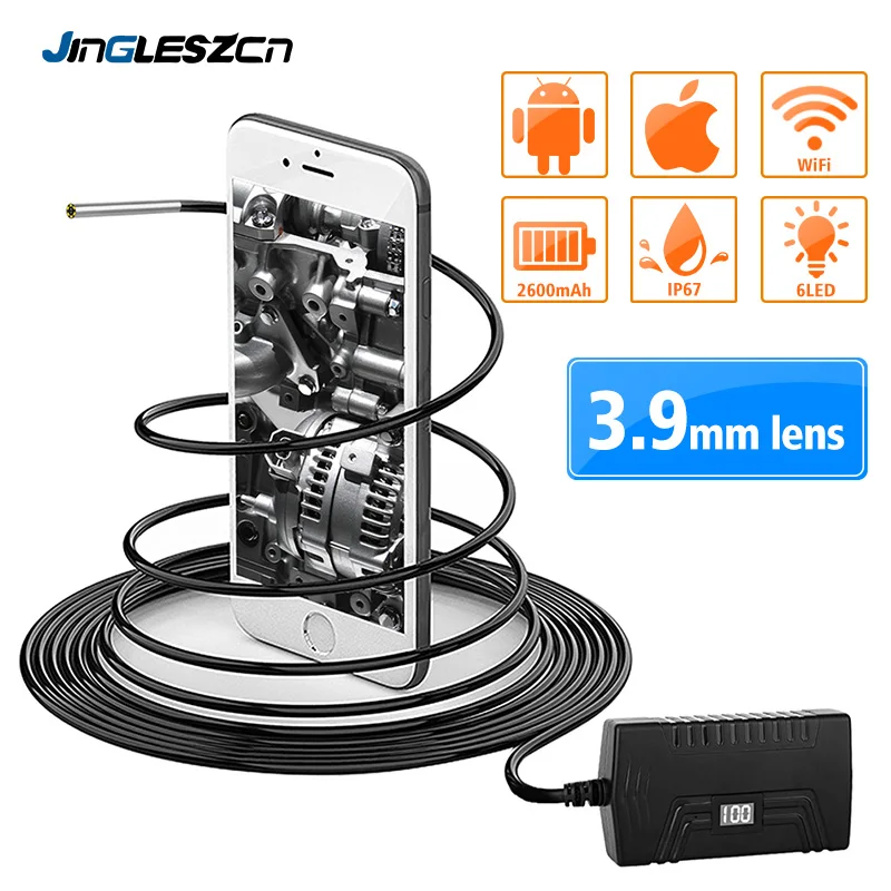 Камера Эндоскоп беспроводная 3 9 мм МП IP67|Камеры видеонаблюдения| |