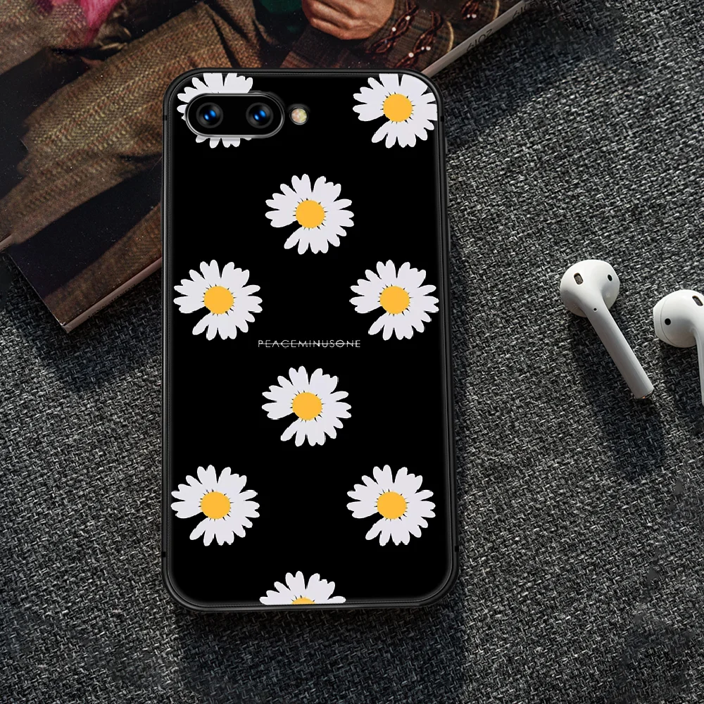 

INS Korea brand peaceminusone Phone Case Cover Hull For HUAWEI honor 7a 8 8s 8a 8x 9 9x 10 20 i Lite Pro black Back Trend Bumper