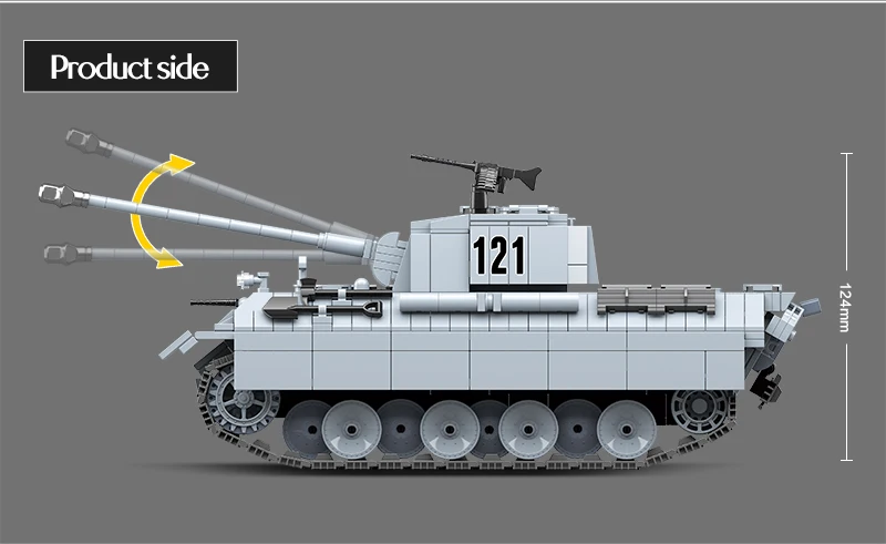Военные WW2 немецкие Hanomag Sdkfz ROS/03 строительные блоки военные фигурки сборочные Модели Строительные наборы
