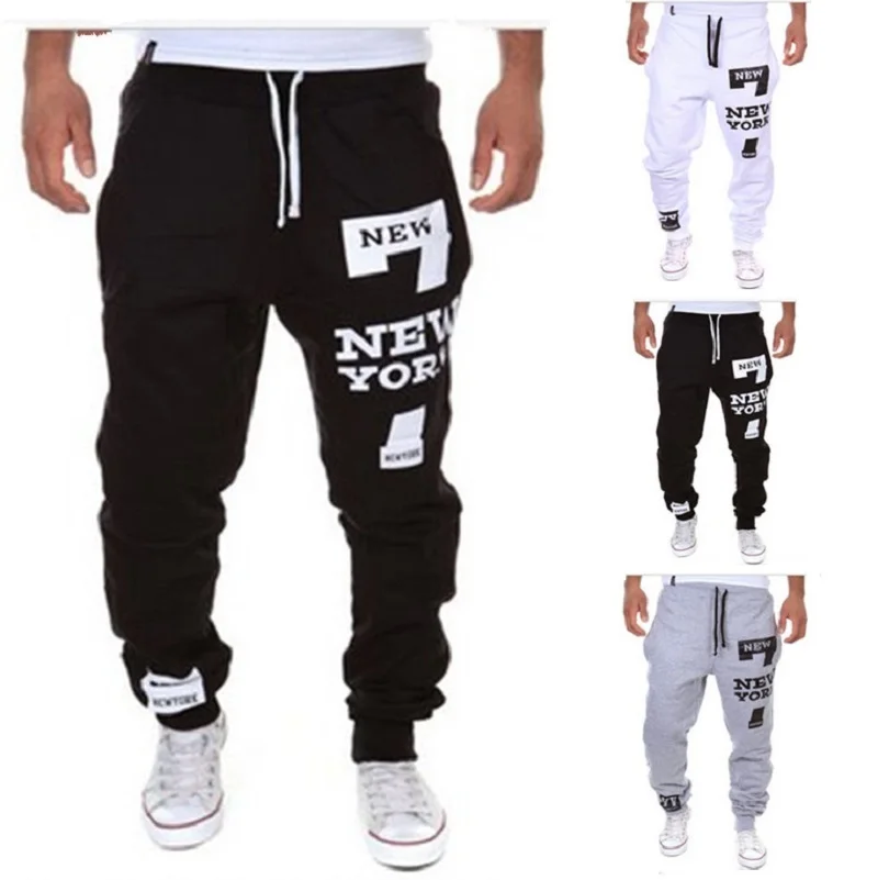 

Best-Selling Sportswear New York Letter Print Design Fashion Sportswear Mens Pants Black Pants Men Mens Fashion Mens Pants