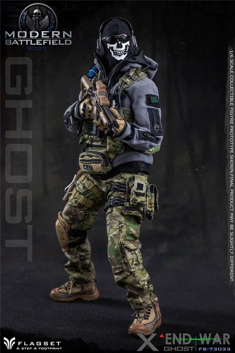 

FLAGSET FS-73033 1/6 Scale Grim Reaper Team X Ghost Figure 12'' Male Action Body Model Full Set Toys for Collection In Stock