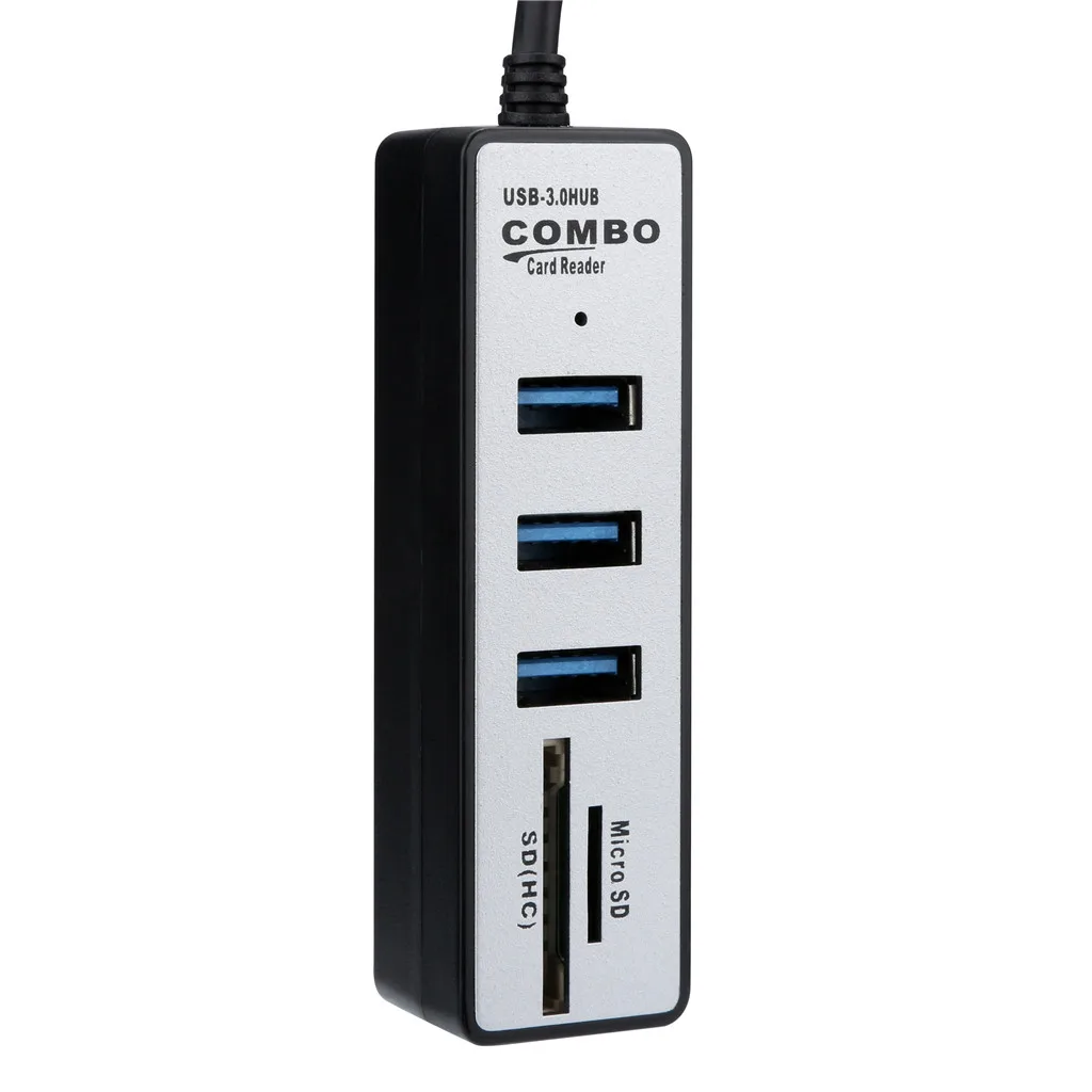 Usb-хаб 3 0 Micro USB 480 Мбит/с высокоскоростной 3-портовый разветвитель 2 в 1 со