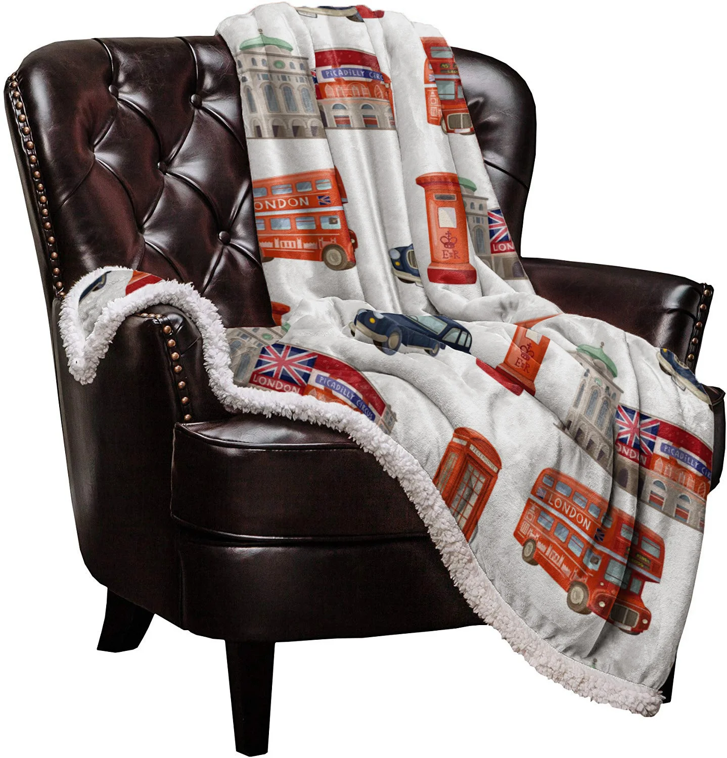 Накидка на почтовый ящик с автобусом и телефонной будкой британский флаг одеяло