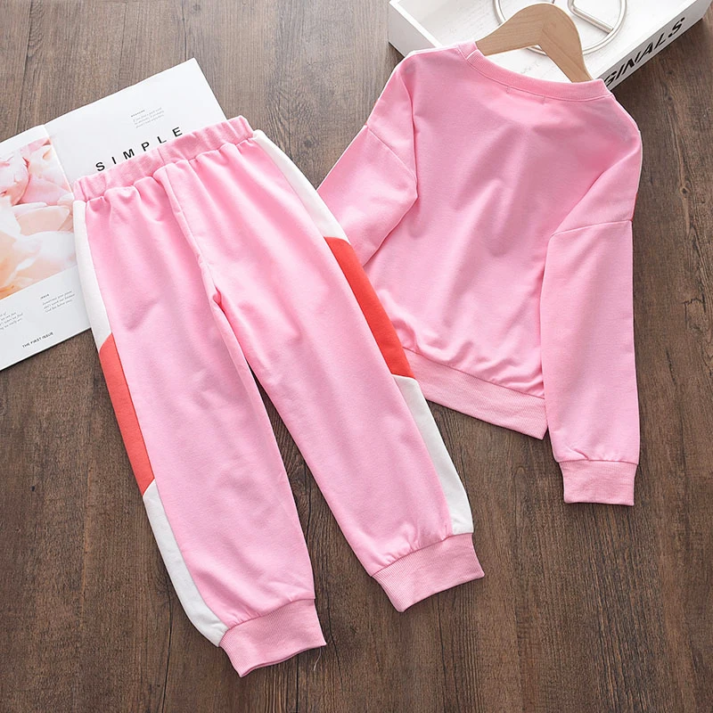 2Pcs Baby Girls Boy Clothing Sets Fall Toddler Sport Clothes T-shirt Tops Pants Suits Costume Outfit Suit Children Tracksuit