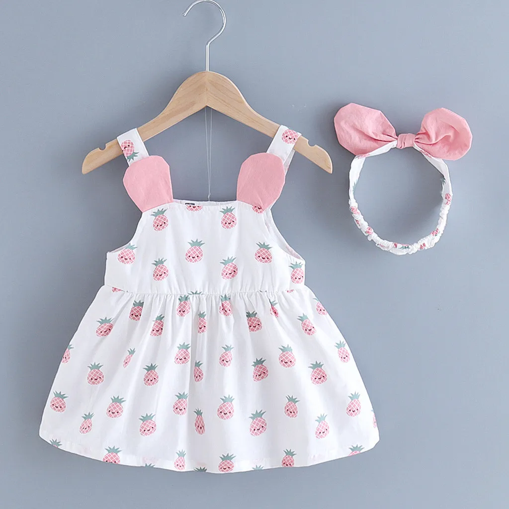 Новое летнее детское платье модные платья принцессы для маленьких девочек с