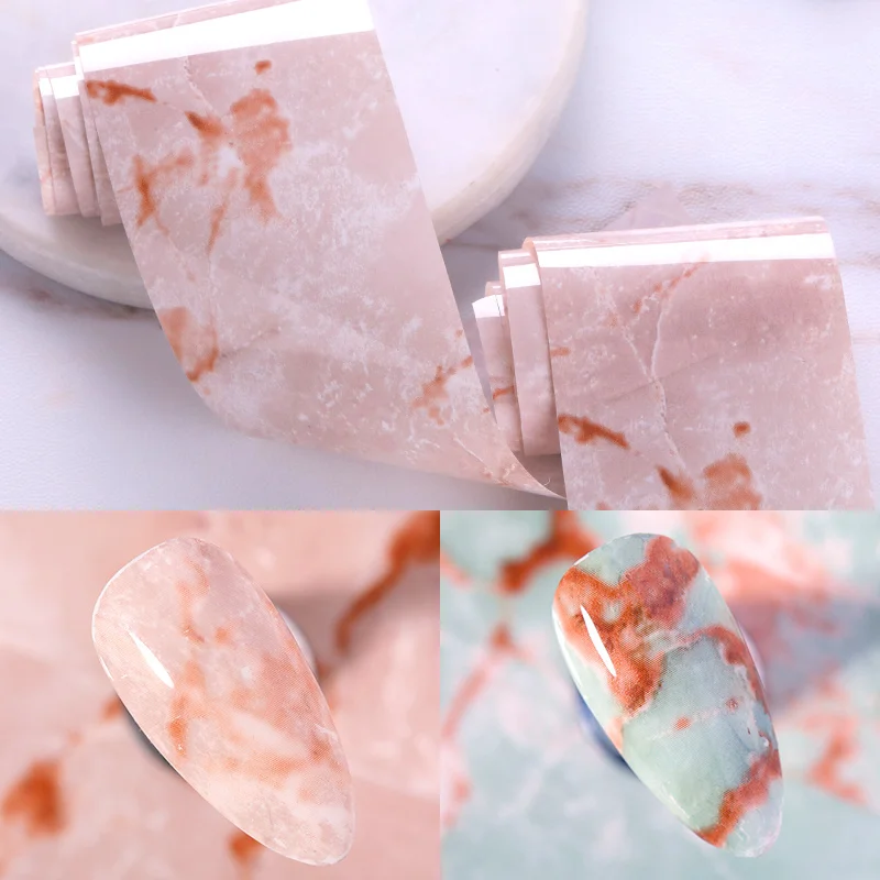 1 коробка мраморная серия фольга для ногтей переводная наклейка ногтевого