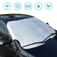 universal pvc fabric car half windshield snow summer sunshade cover frost winter wind protector car shield 190x 95cm