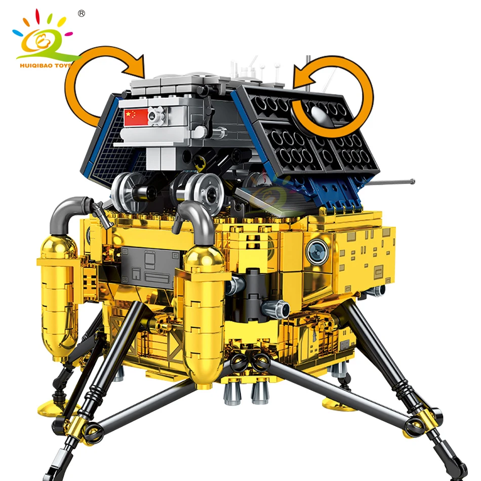 HUIQIBAO 702 шт космические лунные щупы строительные блоки 2 астронавта фигурка города