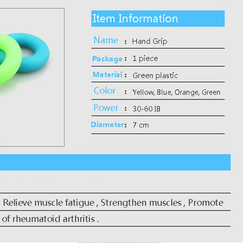 TIMOWIN ручные ручки Тренировка мышц зеленый резиновое кольцо тренажер палец