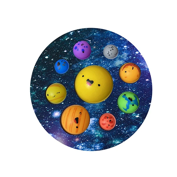 Игрушка антистресс для взрослых и детей простой диммер поп пуш с планетами