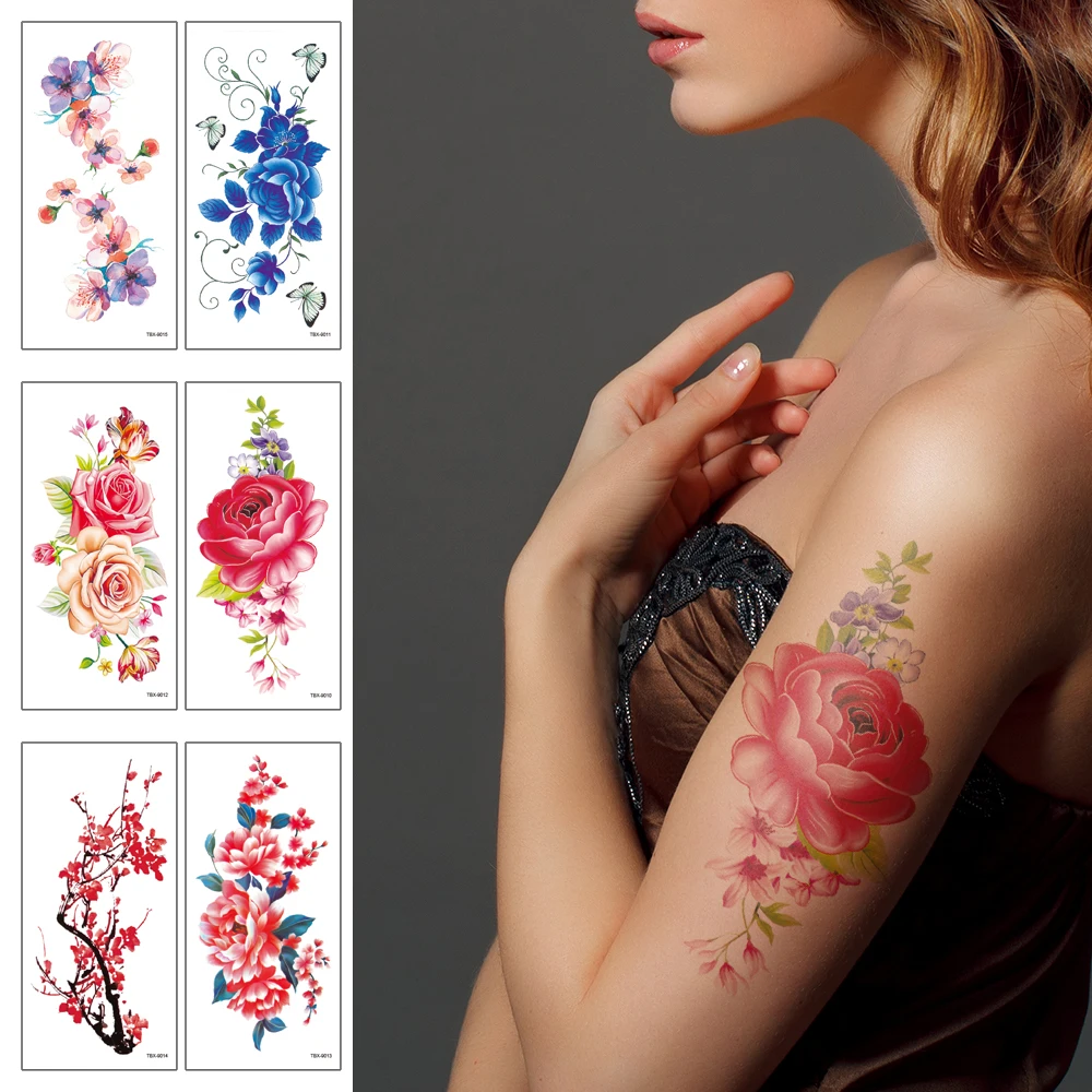 Водостойкие временные Временные татуировки наклейки для женщин девочек детей