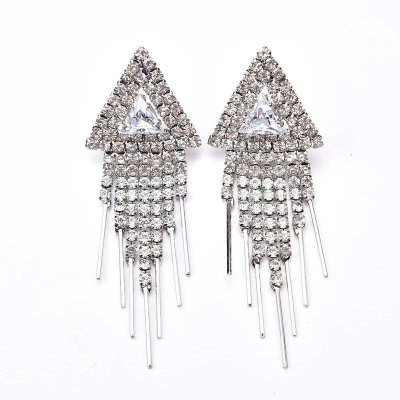 Брошь геометрической формы 2 шт./лот с прозрачными кристаллами стразами