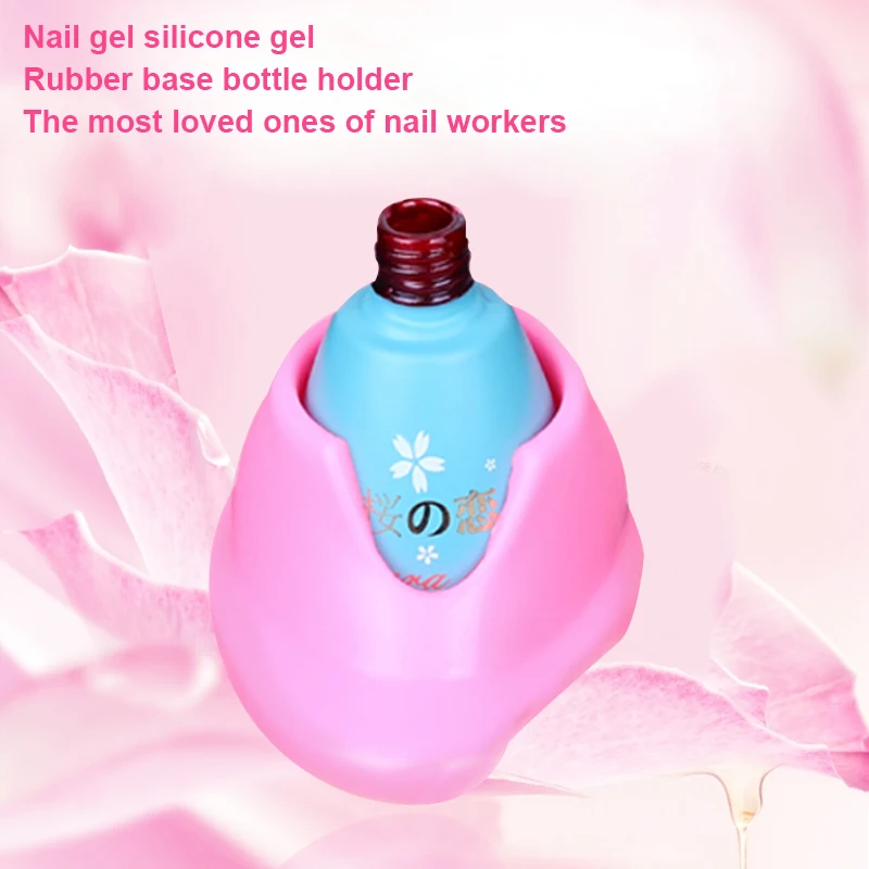 1 шт. розовый-резиновая форма ногтей лак для держатель Дисплей Лаки Подставка