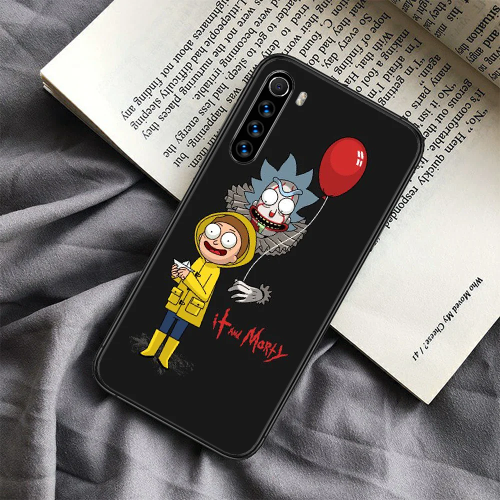 

rick or mortys Phone Case For Xiaomi Redmi Note 7 8 8T 9 9S 4X 7 7A 9A K30 Pro Ultra black Cover Luxury Bumper Tpu Shell