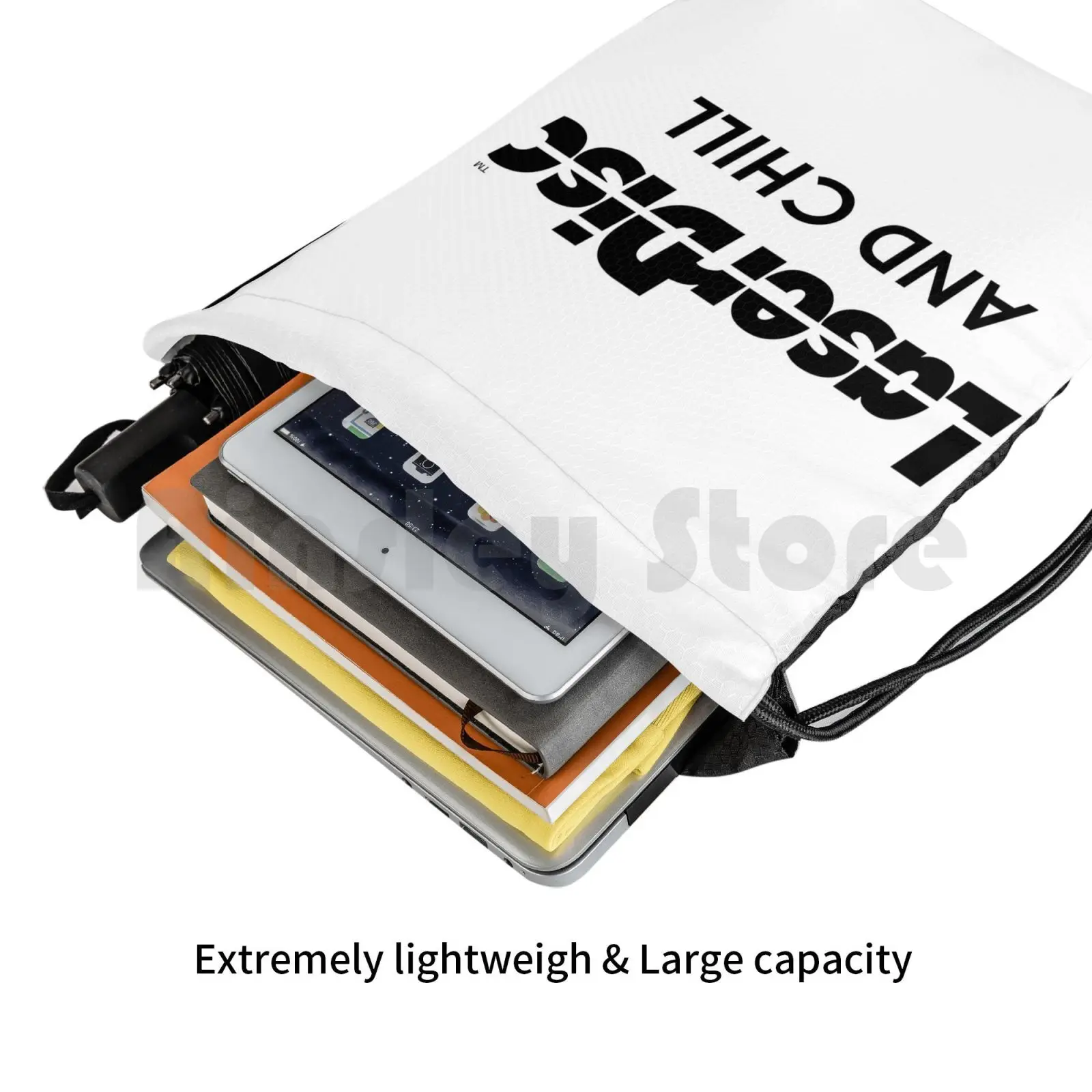 Водонепроницаемая сумка для спортзала Laserdisc И Chill рюкзак с кулиской фильмы Netflix