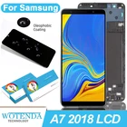 100% Оригинальный 6,0 ''AMOLED дисплей для Samsung Galaxy A7 2018 A750 SM-A750F A750F Full LCD сенсорный экран Запасные части
