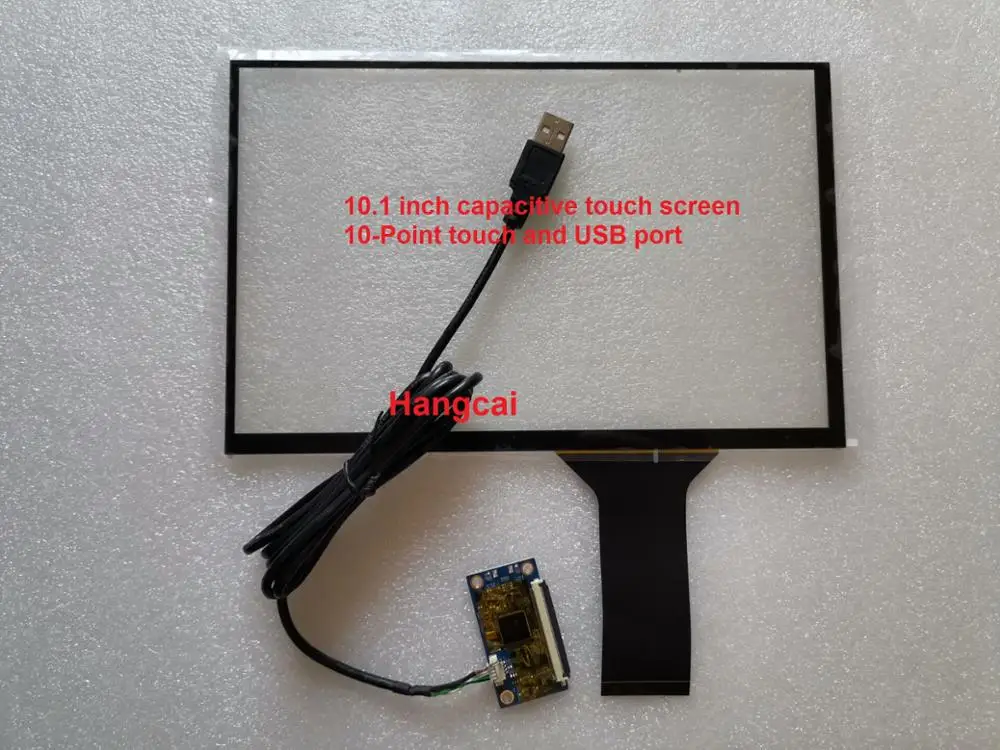 Nowy 10.1 cal pojemnościowy ekran dotykowy 228X147mm hartowanego szkła G + G struktura USB plug and play bez napędu 10-punkt dotykowy