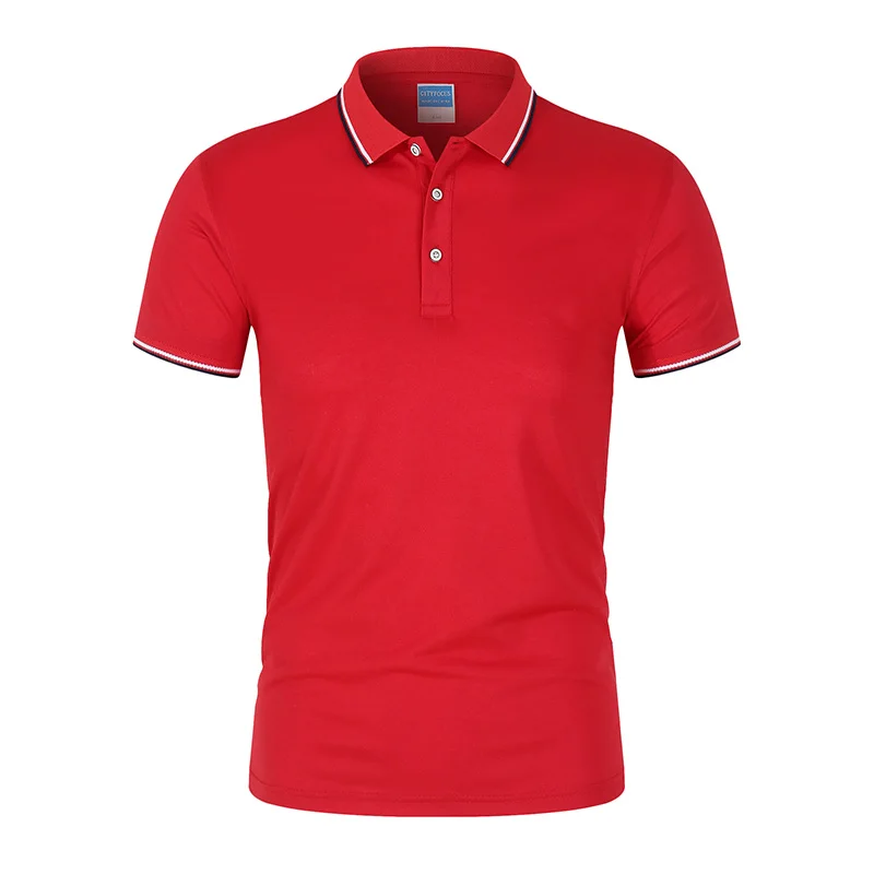 

180g mercerized cotton Lapel short sleeve polo shirt
