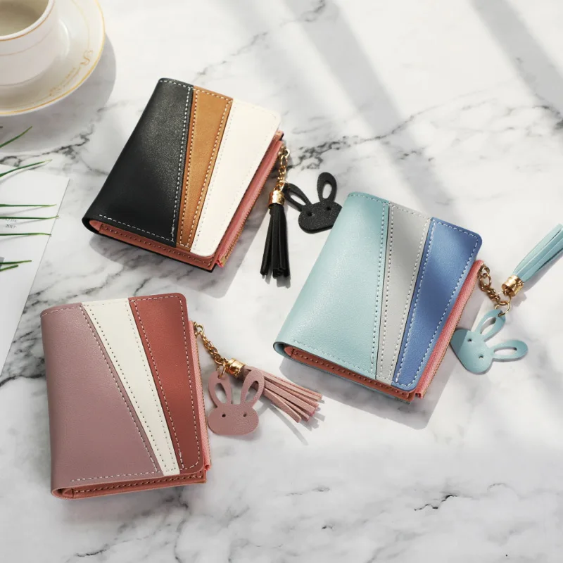 

2020 New Wallet Ladies Short Student Korean Edition ins Fashion Trendy Change Pack PU Leather Pack