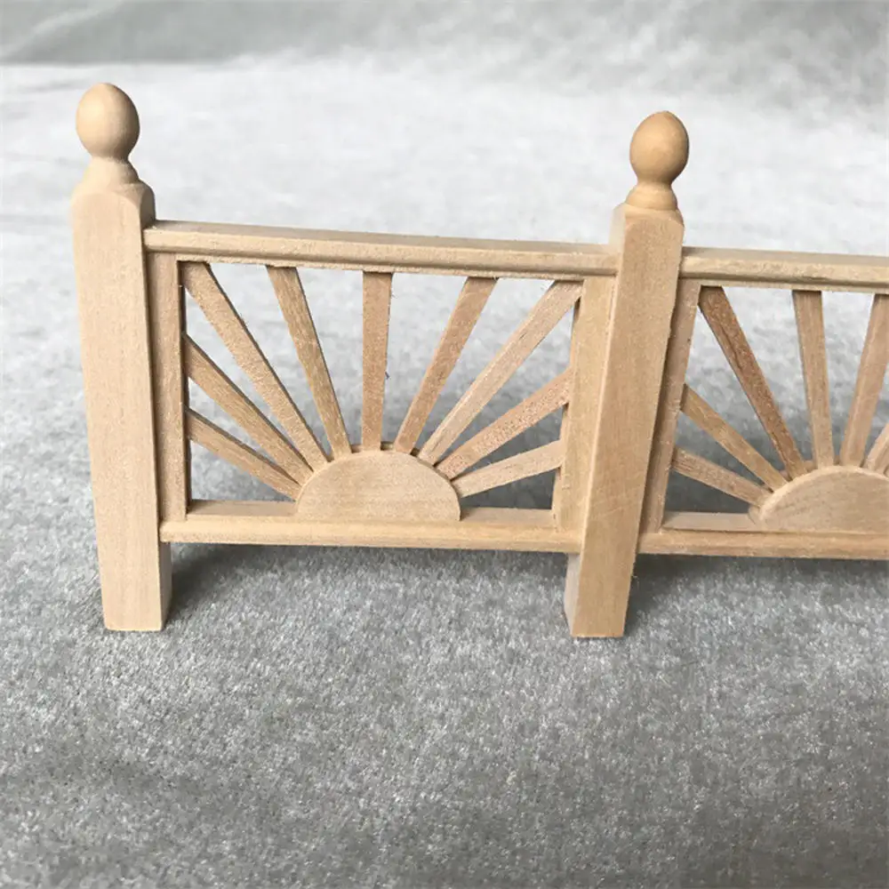 Dollhouse Balcony Handrail Yard Stockade 1:12 Miniature DIY Accessories Wood Models2019 New Style | Дом и сад