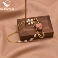 xlentag handmade natural freshwater pearl flower brooch fashion light luxury retro ladies wedding gift jewelry gift gn0364