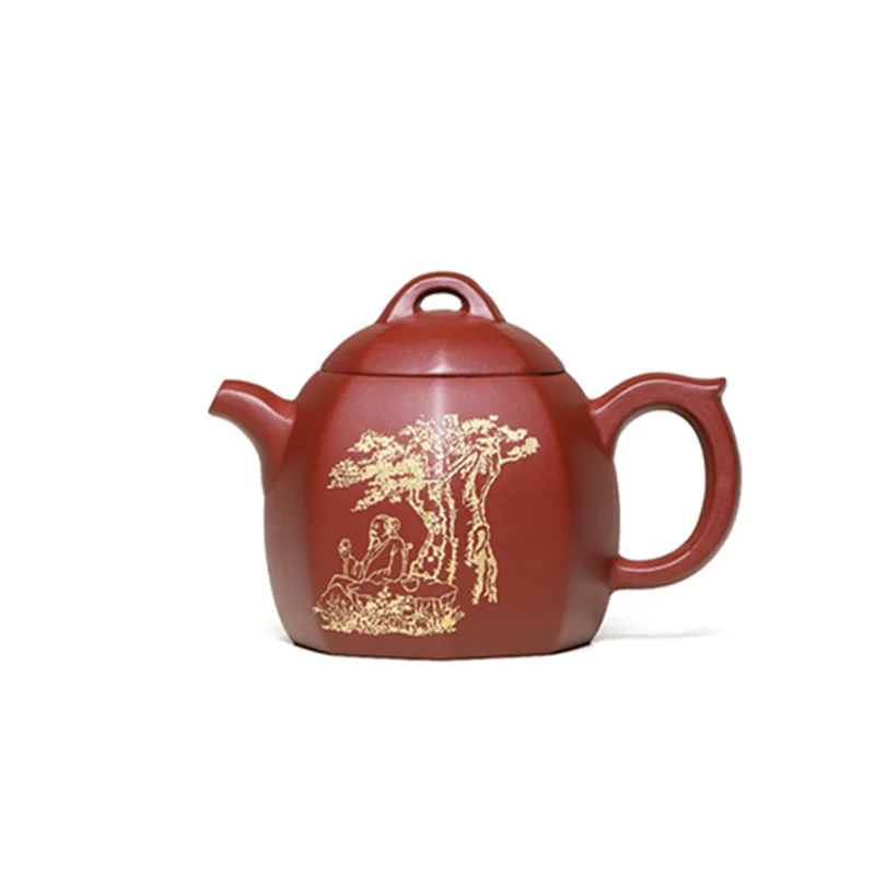 

Yixing Purple Clay Teapot Exquisite Hand-painted Raw Ore Dahongpao Bafang Qin Quan Chinese Tea Set Household Teapot Cute Teapot