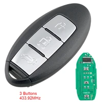 433 92mhz fsk 3 buttons smart remote car key 4a chipkeyless entry transmitter auto key replacement for nissan qashqai x trail