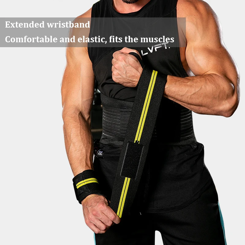 

1Pair Wrist Wraps Weightlifting Support for Gym Training Bar Grip Barbell Adjustable Straps Bandage Wristband Hand Protection
