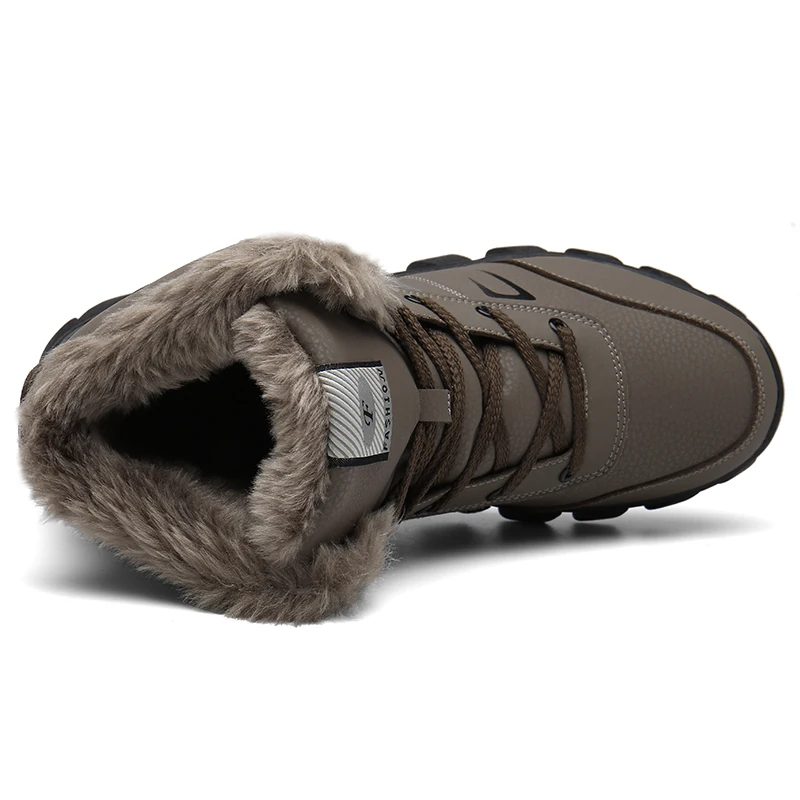 Кожаные спортивные зимние ботинки с флисовой подкладкой утолщенная