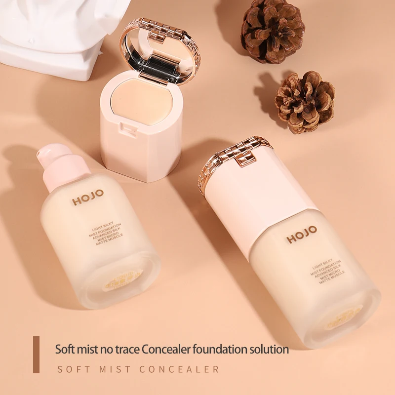 

HOJO Liquid Foundation Waterproof Face Foundation Repairs And Conceals Dark Circles Invisible Pores Long-lasting Cosmetic TSLM2