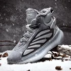 Мужские ботинки с плюшевой подкладкой, повседневные износостойкие кроссовки, большой размер 45, для зимы, 2021