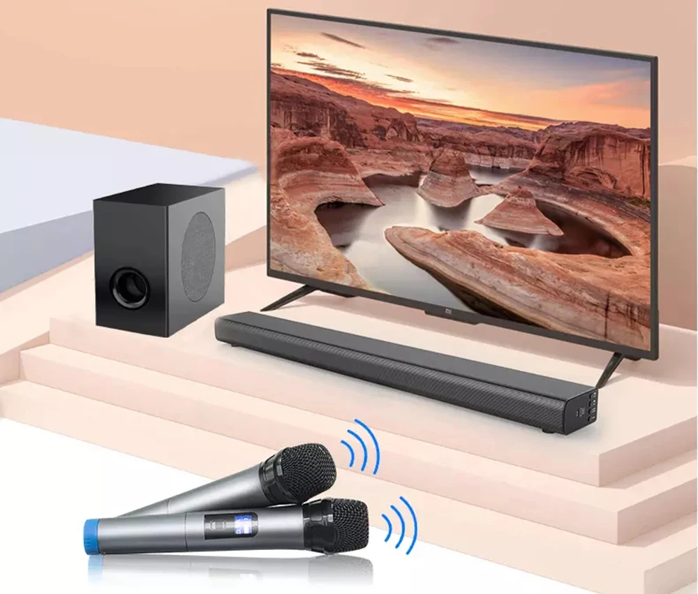 L7 L5 Bluetooth Саундбар настенный из чистого дерева динамик звуковая панель домашний