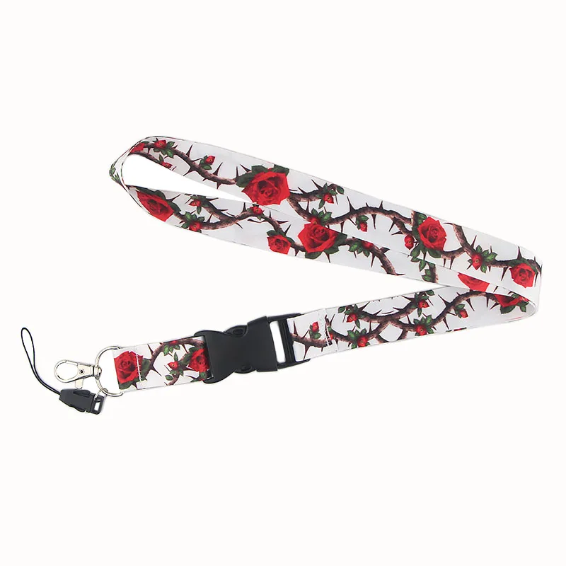 Съемный мобильный ремень для телефона с розовым цветком идентификационные ремни