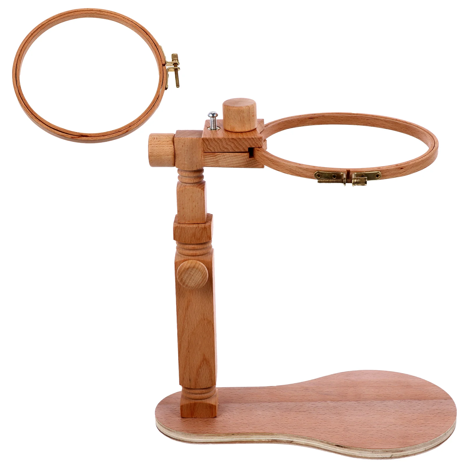 

Деревянная подставка с вышивкой и вращением на 360 градусов