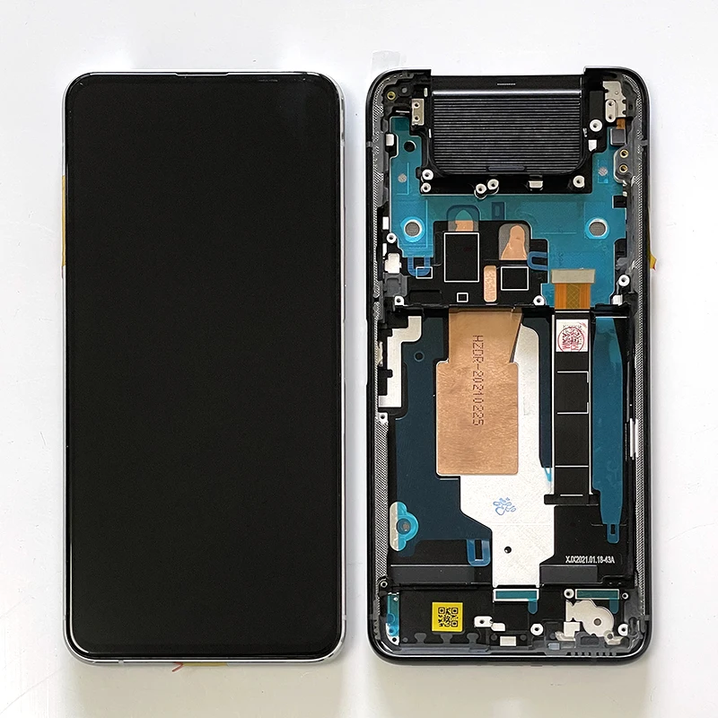 Pantalla Lcd AMOLED Original de 6,67 pulgadas para m&oacute;vil, Marco digitalizador de Panel t&aacute;ctil para Asus Zenfone 7, ZS670KS, ZS671KS, I002DD-0