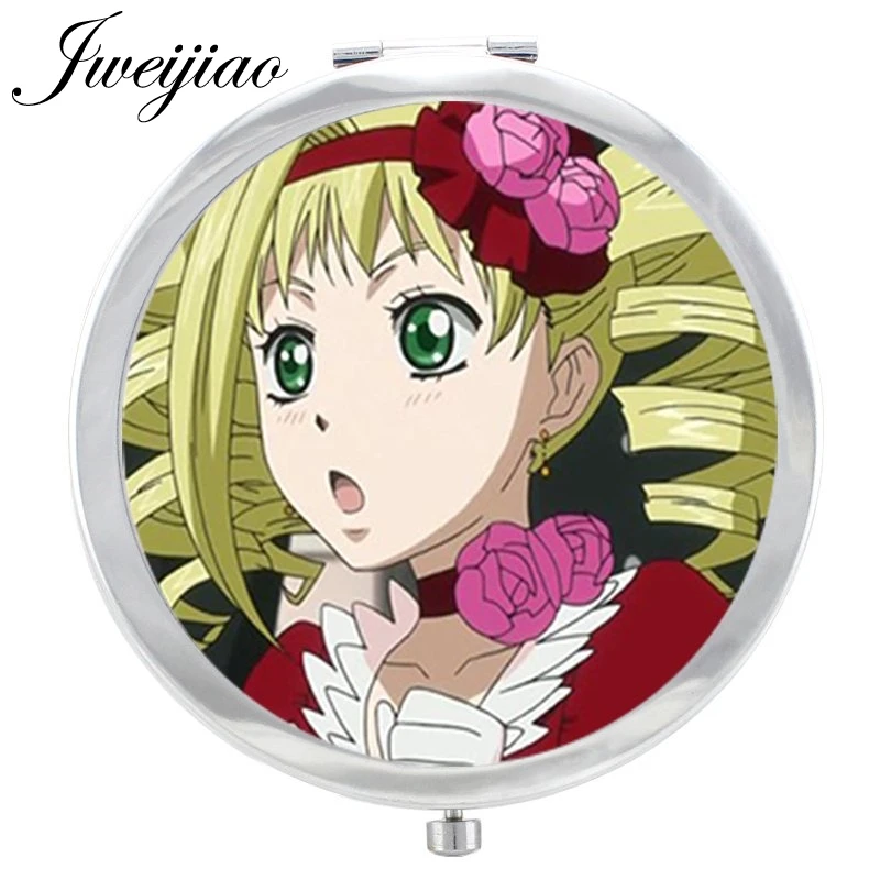 Зеркало для макияжа с кабошоном из стекла и японской анимационной картинкой Youhaken "anime Comic Floding Round pocket mirror espejo on".