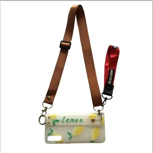 strap phone bag case Чехол из ТПУ для samsung galaxy note 10 pro 9 8 A50 70 40 30 20 10 S10 S9 S8 plus, чехол, браслет-держатель, мягкий чехол для телефона с лимонным ремешком - Цвет: strap phone bag case