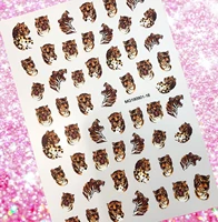 newest animal design 3d nail art sticker nail art stickers decal template diy nail tool decorations hl64