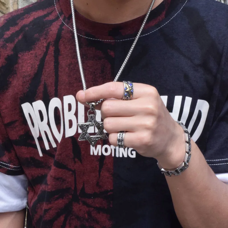 Кольцо мужское из титановой стали в стиле ретро японском и корейском