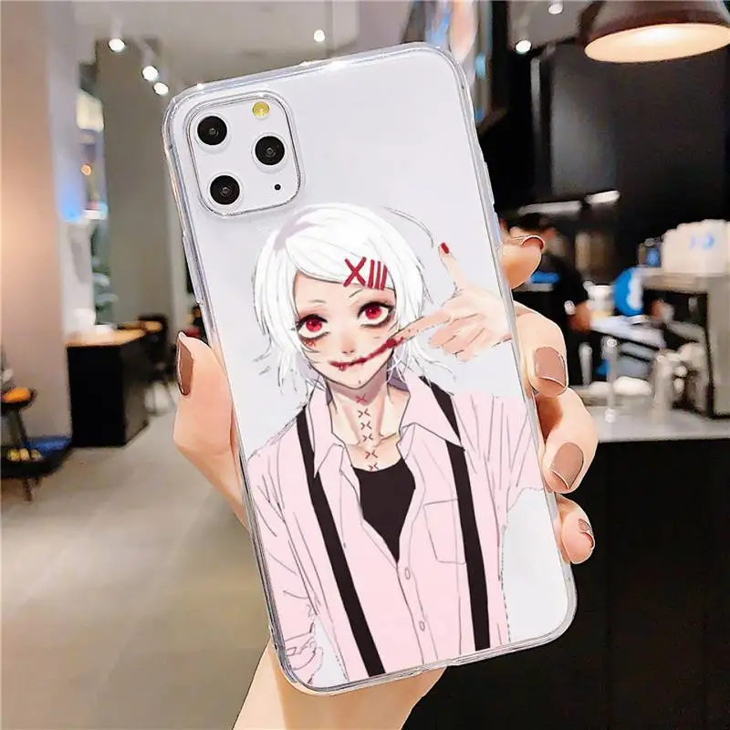 

anime JUUZOU SUZUYA Tokyo Ghouls Phone Case Transparent soft For iphone 5 5s 5c se 6 6s 7 8 11 12 plus mini x xs xr pro max