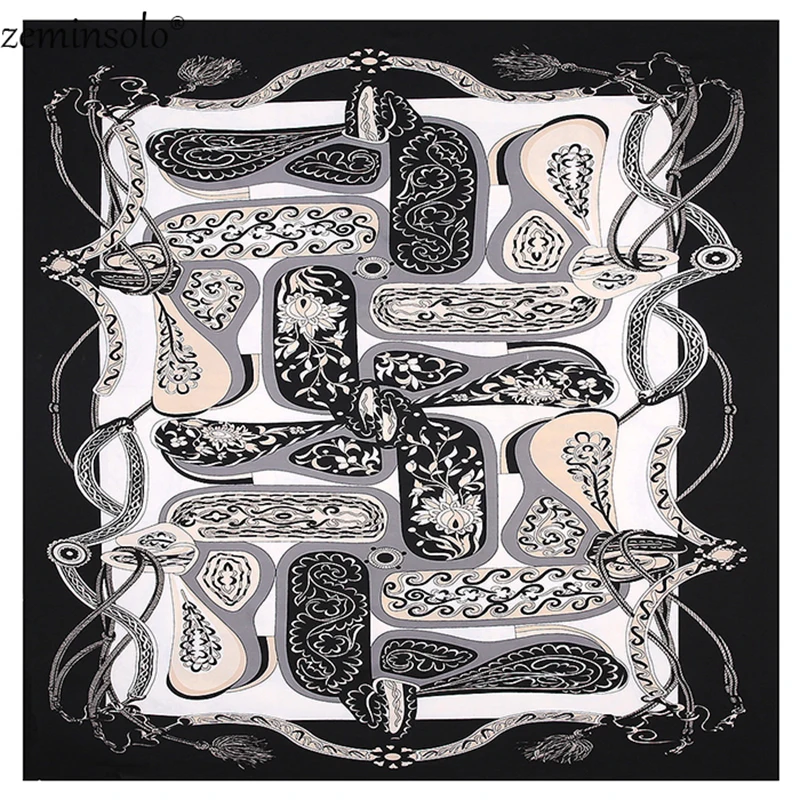 2020 пояс Пейсли квадратный шарф хиджаб роскошный бренд 100% саржевый шелковый